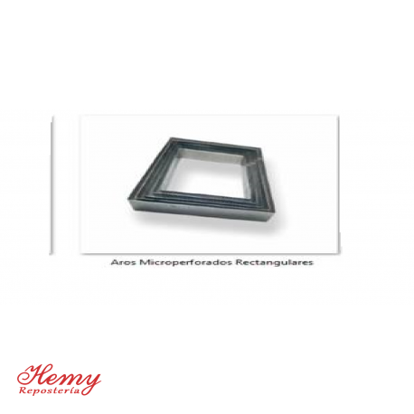 Aro perforado rectangular (alt 2 cm) 4 x 12 cm