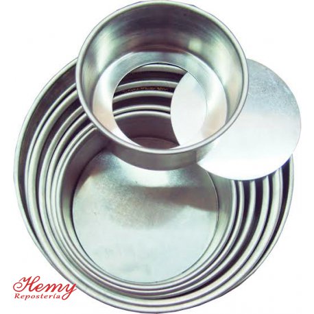 Tortera redonda alum. alt. 6 cms desfondable nº 18.