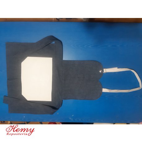 Delantal dama jean y cuerina ( vs. modelos )