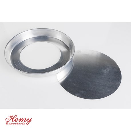 Tarta alum. borde liso desfondable 22 cms.