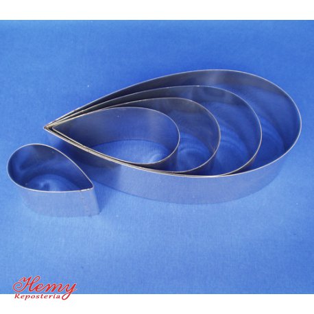 Bandas lágrimas ac. inox.  x 30 cms. Altura 6 cms.