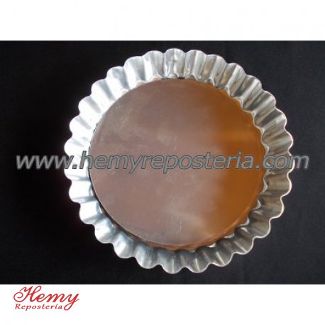 Tarta aluminio borde rizado fijo 18 cm