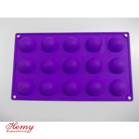 Molde semi esfera silicona x 15