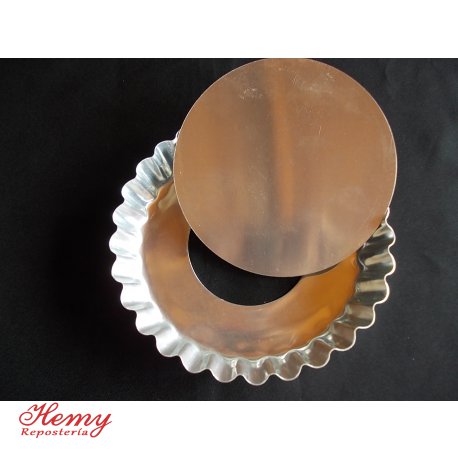 Tarta alum. borde rizado desfondable 26 cms.