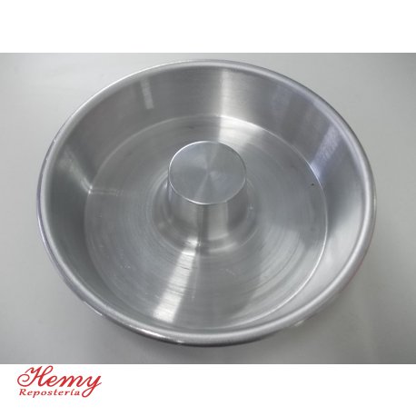 Savarín alum. altura 6 cms - diámetro 22 cms.