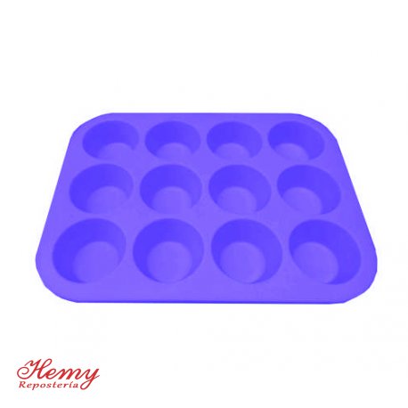 Molde mini cupcakes silicona x 12 nº 8