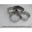 Bandas redondas ac. inox. altura 4 cms. - diámetro    4 cms.