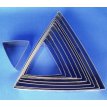 Bandas triangulares ac. inox.    24 cms. Altura 6 cms.